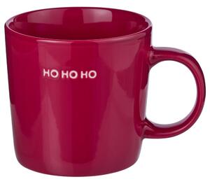 GOOD VIBES Hrnček "HoHoHo" 400 ml - červená