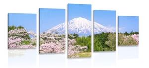 5-dielny obraz sopka Fuji - 100x50