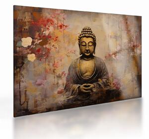 Sklenený obraz - Budha, maľba (70x50 cm)