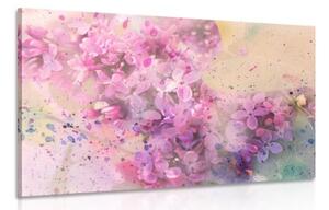 Obraz ružová vetvička kvetov - 120x80