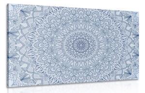 Obraz detailná ozdobná Mandala v modrej farbe - 120x80