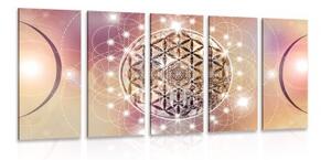 5-dielny obraz očarujúca Mandala - 100x50