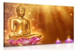 Obraz zlatý Budha - 120x80
