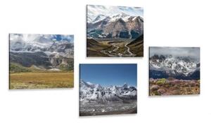 Set obrazov pre milovníkov hôr - 4x 40x40