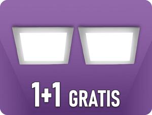 V-TAC LED vstavaný panel s napájacím zdrojom 3W, 330lm, Backlit, štvorec, IP20, 1+1 zadarmo! Farba svetla: Teplá biela