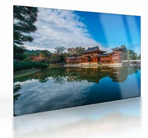 Sklenený obraz - Chrám Byodo-in, Japonsko (70x50 cm)