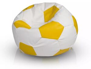 XXXL sedací vak v tvare futbalovej lopty z ekokože ekokoža: E18 - Žltá slnko