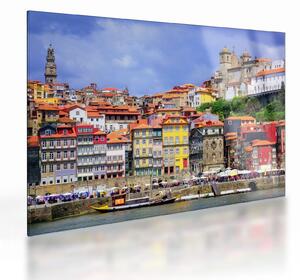 Sklenený obraz - Ribeira, Portugalsko (70x50 cm)