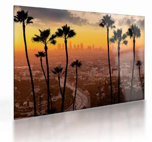 Sklenený obraz - Panorama Los Angeles (70x50 cm)