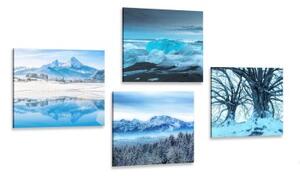 Set obrazov snehové kráľovstvo - 4x 60x60