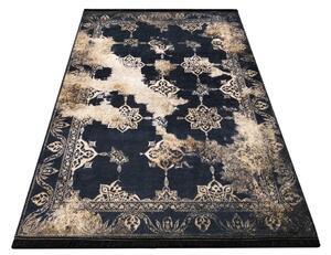DY Čierno-zlatý koberec s orientálnym vzorom Black 07 Rozmer: 160x220 cm