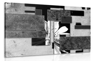 Obraz abstrakcia v čiernobielom prevedení - 60x40