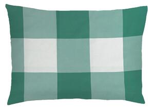 XPOSE® Bavlnená obliečka na vankúš KÁRO - tmavo zelená 50x70 cm