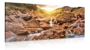 Obraz vysokohorské vodopády - 100x50
