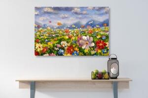 Obraz olejomaľba divoké kvety - 120x80