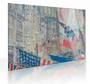 Sklenený obraz - Childe Hassam, Allies day, reprodukcia (70x50 cm)