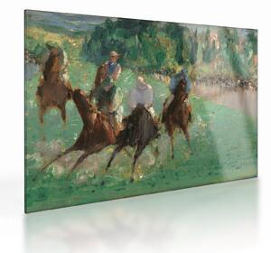 Sklenený obraz - Edouard Manet, At the Races, reprodukcia (70x50 cm)