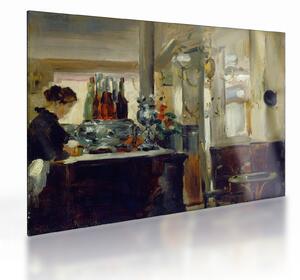 Sklenený obraz - Style of Edouard Manet, Bon Bock Cafe, reprodukcia (70x50 cm)