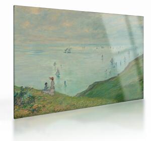 Sklenený obraz - Henri Fantin-Latour, Cliffs at Pourville, reprodukcia (70x50 cm)