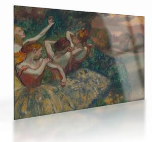 Sklenený obraz - Edgar Degas, Four Dancers, reprodukcia (70x50 cm)
