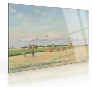 Sklenený obraz - Camille Pissarro, Landscape, Ile de France, reprodukcia (70x50 cm)