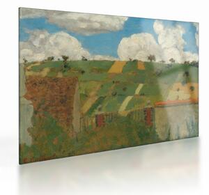 Sklenený obraz - Edouard Vuillard, Landscape of the Ile de France, reprodukcia (70x50 cm)