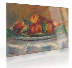 Sklenený obraz - Auguste Renoir, Peaches on a Plate, reprodukcia (70x50 cm)