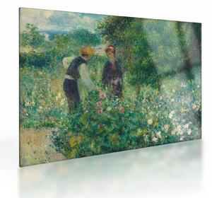 Sklenený obraz - Auguste Renoir, Picking Flowers, reprodukcia (70x50 cm)