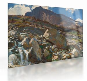 Sklenený obraz - John Singer Sargent, Simplon Pass, reprodukcia (70x50 cm)