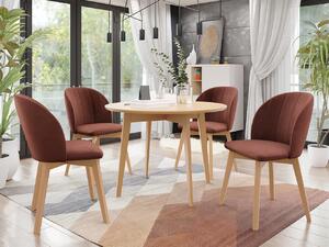Mirjan24 Okrúhly stôl Botiler FI 100 so 4 stoličkami ST100 04, Farby: natura, Potah: Magic Velvet 2258 5903211162268