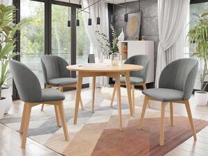 Mirjan24 Okrúhly stôl Botiler FI 100 so 4 stoličkami ST100 04, Farby: natura, Potah: Magic Velvet 2217 5903211162299