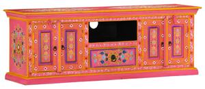 TV skrinka ružová 110x30x40 cm mangovníkový masív