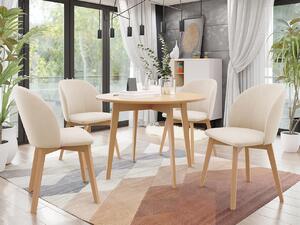 Mirjan24 Okrúhly stôl Botiler FI 100 so 4 stoličkami ST100 04, Farby: natura, Potah: Magic Velvet 2250 5903211162237