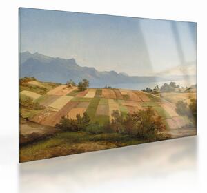 Sklenený obraz - Alexandre Calame, Swiss Landscape, reprodukcia (70x50 cm)