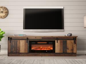 Mirjan24 TV skrinka Sarinero s krbom, Farby: old wood, Krb: čierny 5903211164972
