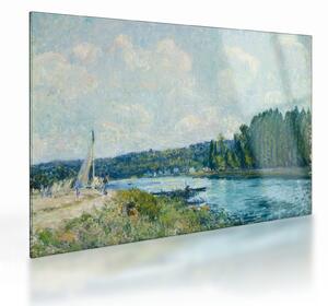 Sklenený obraz - Alfred Sisley, The Banks of the Oise, reprodukcia (70x50 cm)