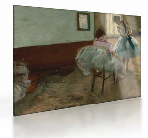 Sklenený obraz - Edgar Degas, The Dance Lesson, reprodukcia (70x50 cm)
