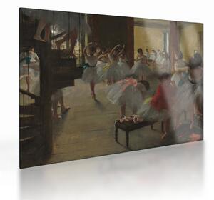 Sklenený obraz - Edgar Degas, The Dance Class, reprodukcia (70x50 cm)
