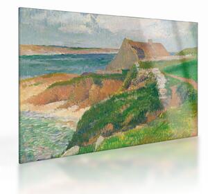 Sklenený obraz - Henri Moret, The Island of Raguenez, Brittany, reprodukcia (70x50 cm)