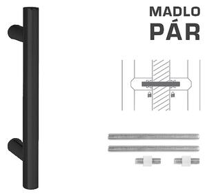 Dverné madlo MP FT K00 Ø 25 mm UN (BS - Čierna matná) - pár, MP BS (čierna mat)