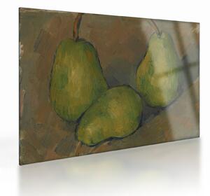 Sklenený obraz - Paul Cézanne, Three Pears, reprodukcia (70x50 cm)