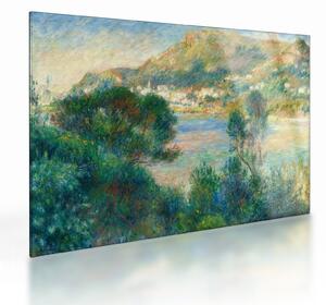 Sklenený obraz - Auguste Renoir, View of Monte Carlo from Cap Martin, reprodukcia (70x50 cm)
