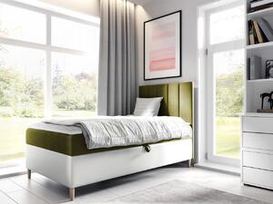 Mirjan24 Kontinentálna posteľ Junior Kamire 1, Strana: pravá, Rozmer postele: 80x200, Dostupné poťahy: ekokoža Soft 017 (biela) + Fresh 12 5903211203855