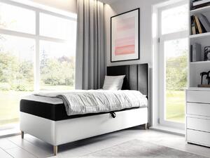 Mirjan24 Kontinentálna posteľ Junior Kamire 1, Strana: pravá, Rozmer postele: 80x200, Dostupné poťahy: ekokoža Soft 017 (biela) + Fresh 17 5903211203879