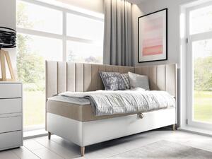Mirjan24 Kontinentálna posteľ Junior Kamire 3, Strana: pravá, Rozmer postele: 80x200, Dostupné poťahy: ekokoža Soft 017 (biela) + Fresh 01 5903211204401