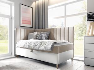 Mirjan24 Kontinentálna posteľ Junior Kamire 3, Strana: ľavá, Rozmer postele: 90x200, Dostupné poťahy: ekokoža Soft 017 (biela) + Fresh 09 5903211192463
