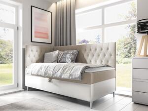 Mirjan24 Kontinentálna posteľ Junior Gerdise 3, Strana: pravá, Rozmer postele: 90x200, Dostupné poťahy: ekokoža Soft 017 (biela) + Fresh 34 5903211202520
