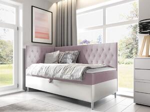 Mirjan24 Kontinentálna posteľ Junior Gerdise 3, Strana: ľavá, Rozmer postele: 80x200, Dostupné poťahy: ekokoža Soft 017 (biela) + Fresh 09 5903211193262