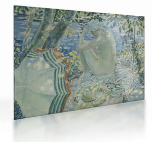 Sklenený obraz - Frederick Carl Frieseke, On the Bank, reprodukcia (70x50 cm)