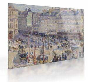 Sklenený obraz - Camille Pissarro, The Place du Havre, reprodukcia (70x50 cm)